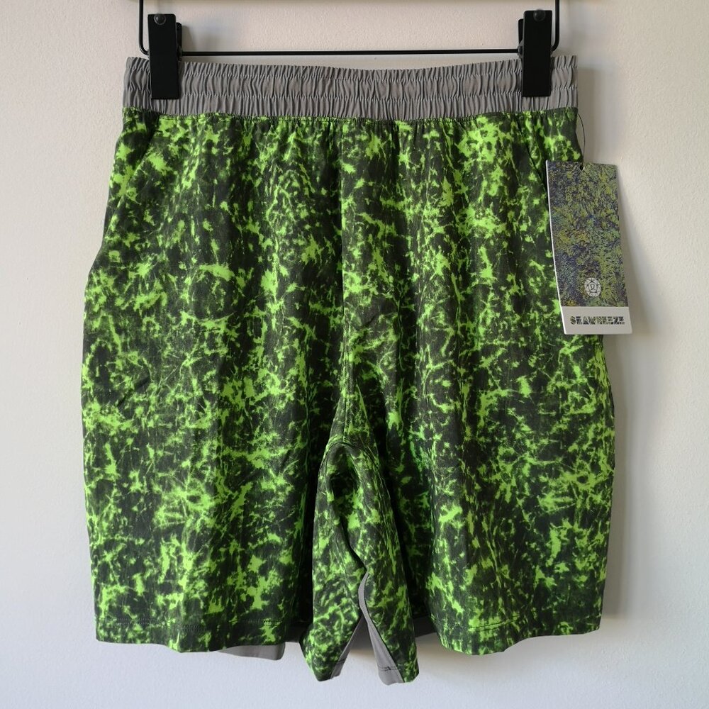 NWT LULULEMON SEAWHEEZE ACAP Green Grey Pace Breaker Shorts 7" LL Men's Small